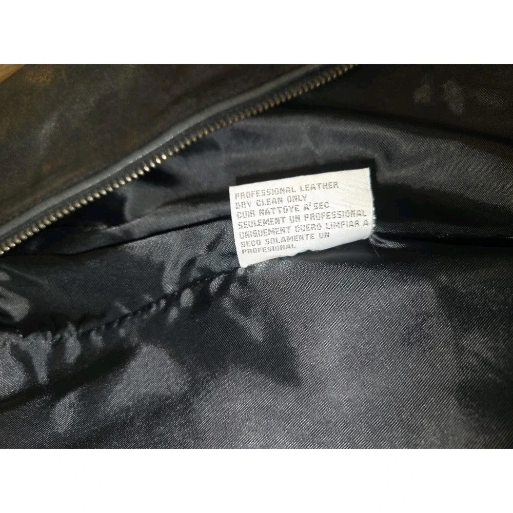 Vintage Liz Claiborne Full Zip Leather Car Coat Jacket Sz L